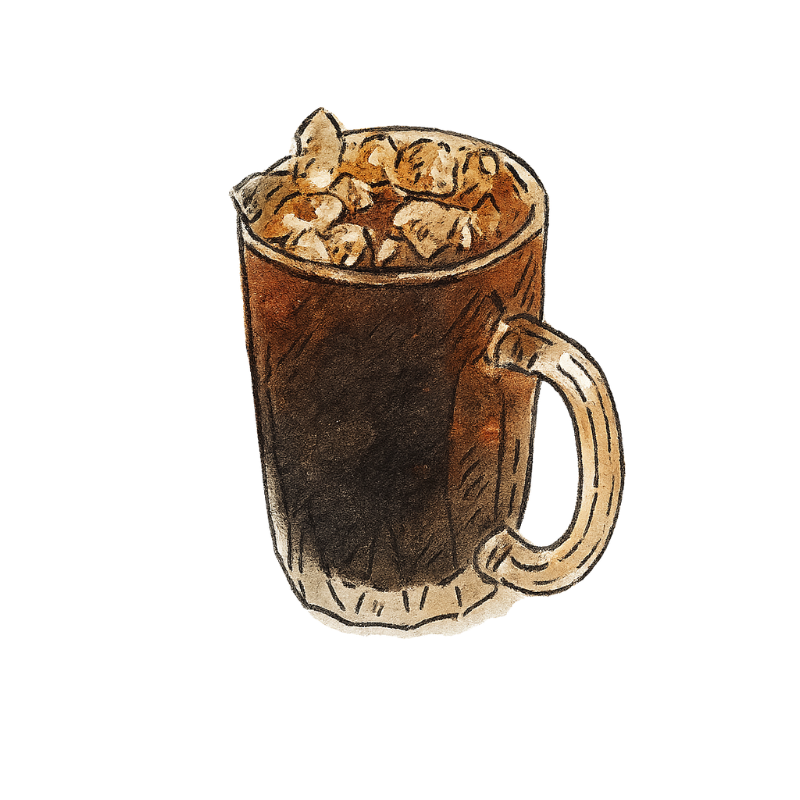 แก้วน้ำแข็งเย็นที่เต็มไปด้วยเครื่องดื่ม